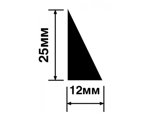 Молдинг ПОЛИСТИРОЛ HI WOOD 25мм х 12мм х 2,7м.